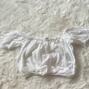 white off the shoulder top